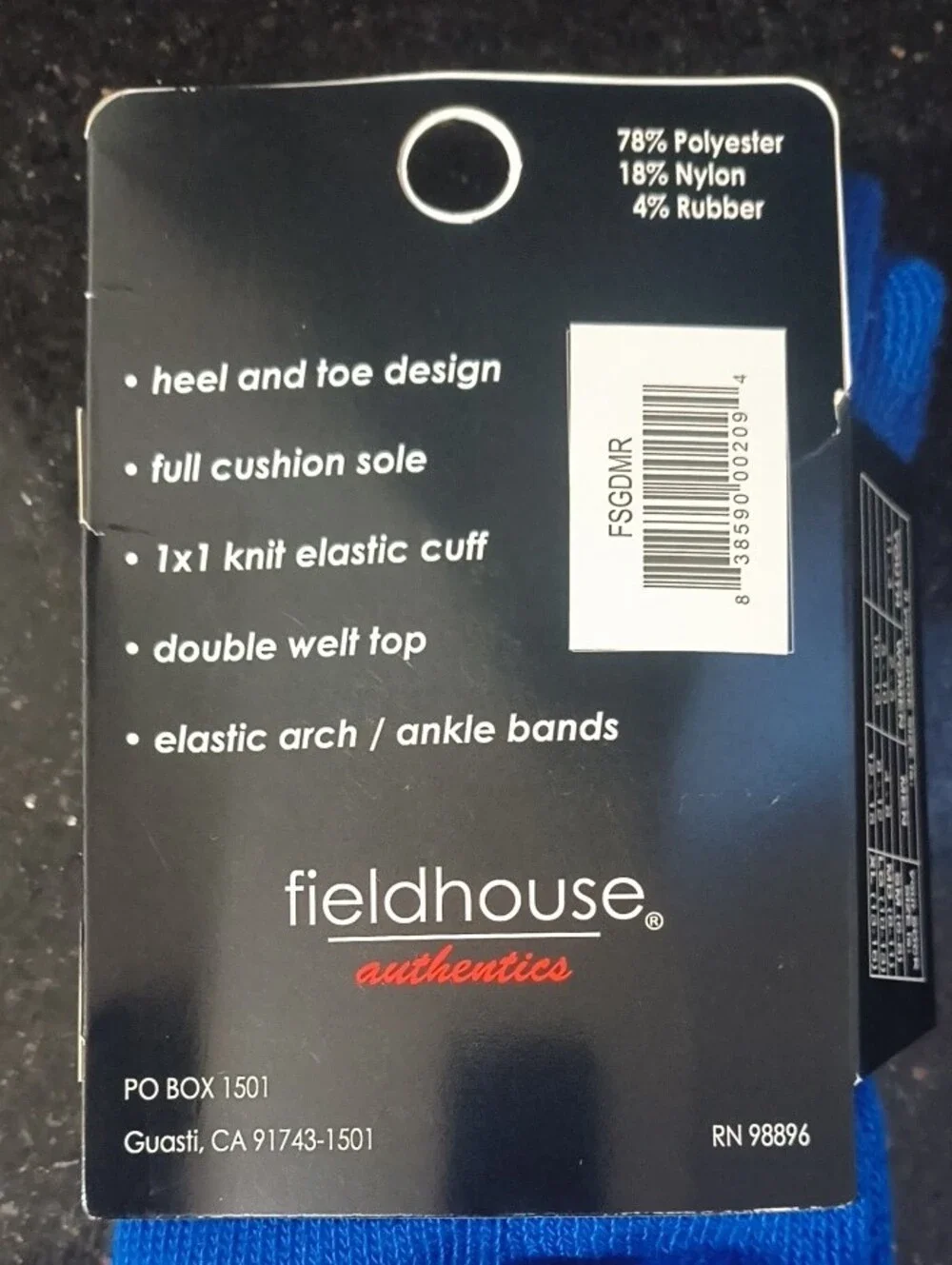 Fieldhouse Game Day Athletic Crew Socks in Blue